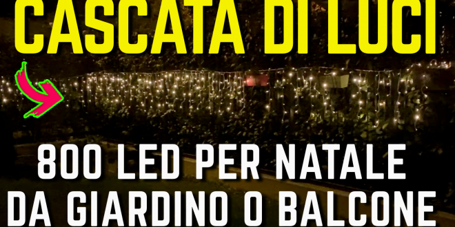 800 LED LUCI DI NATALE A CASCATA da esterno per BALCONE o GIARDINO